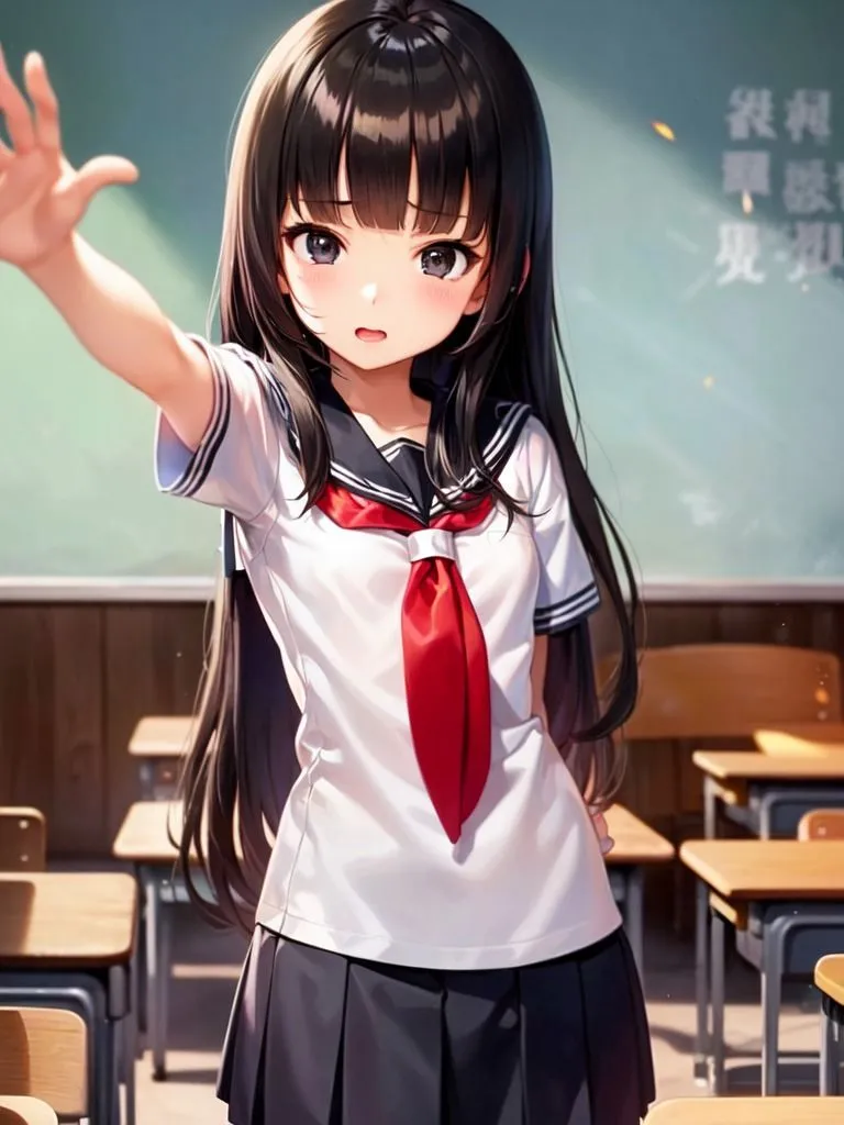 痴漢に遭う少女