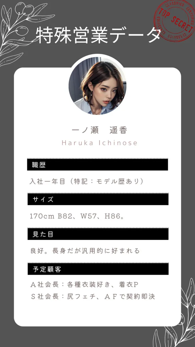 遥香（美人新入社員の特別営業編 収録01〜04）