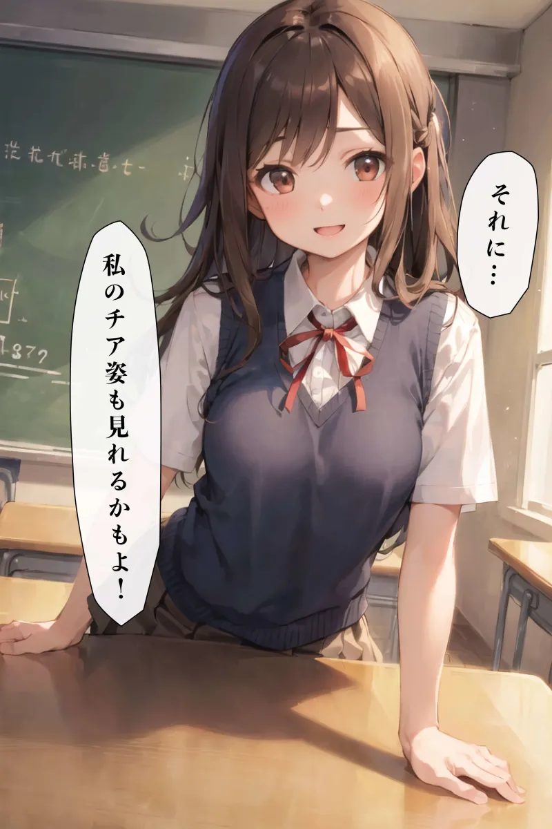 下乳チアガール女子校生