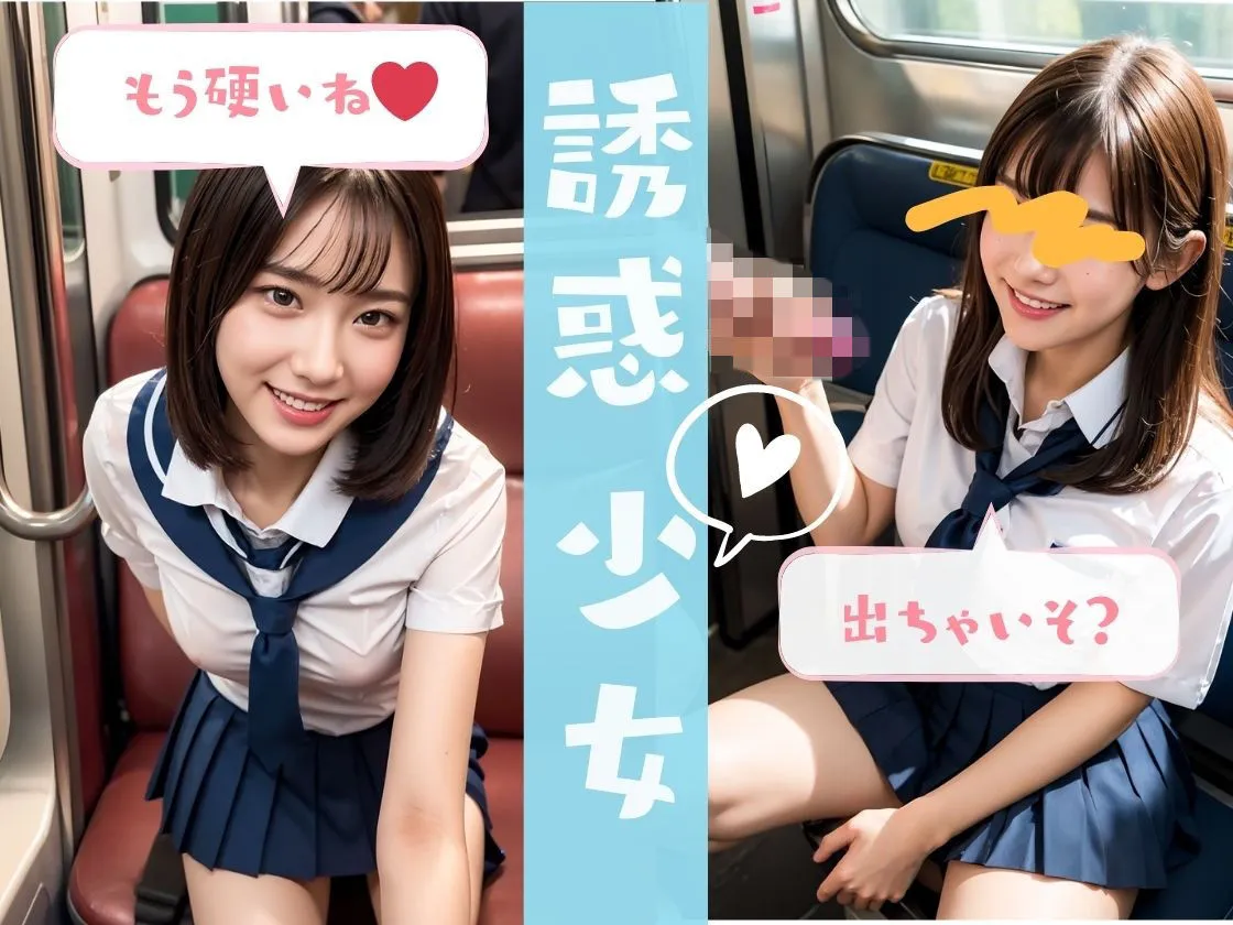 えちえちJK ハーレム電車 - 可愛すぎる女子校生たちが誘惑してくる！！ - 誘惑少女 -