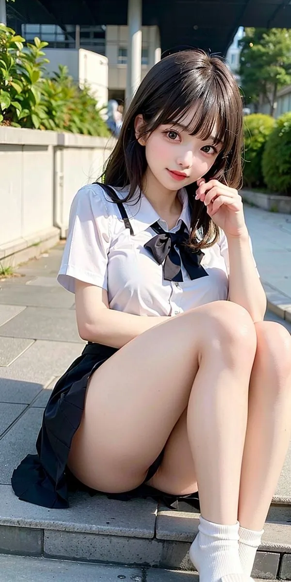 【100円AIシリーズ】超ミニスカ巨乳女子校生〜JKパンチラ集〜