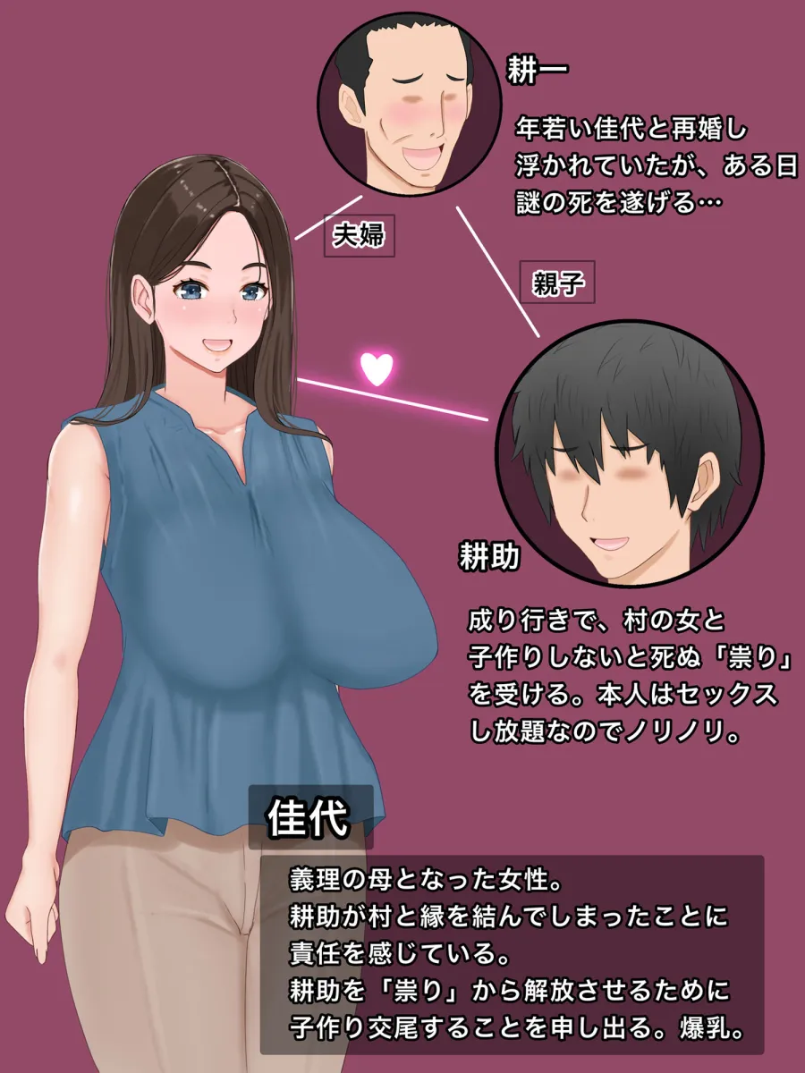 義理の母と種付け交尾性活〜子作りしないと出られない村で。