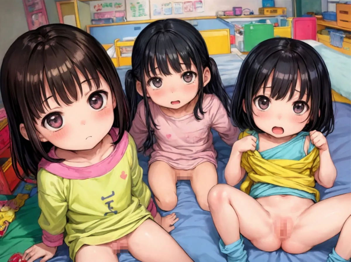 保育園 成長記録 -みんなで並んでおまんこ撮影＆せっくす撮影-