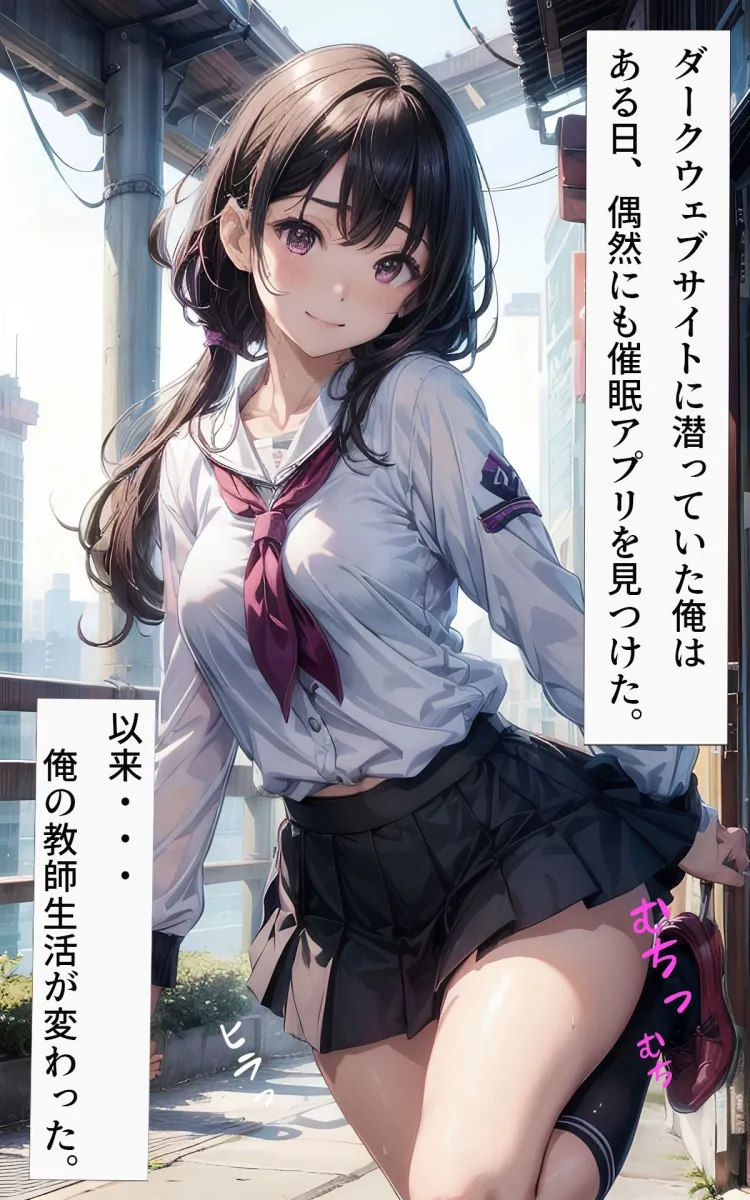 【大容量】キモ教師が催眠アプリで教え子のJKを全員犯す