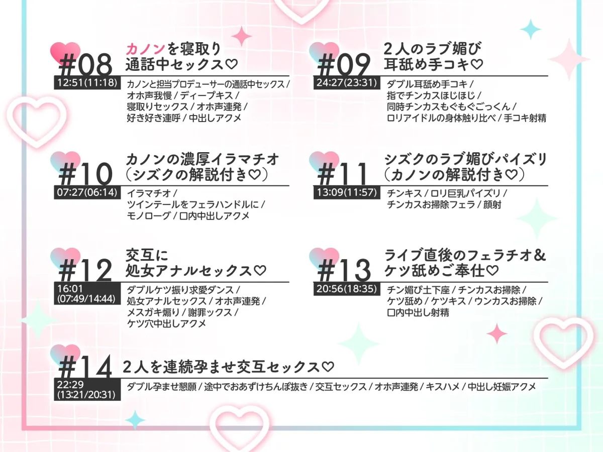 Wメスガキアイドルがチンカス汚ちんぽに媚び媚びご奉仕してくれるお話♪