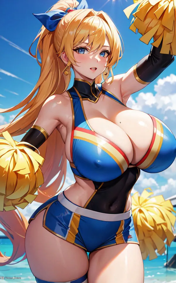 強豪校の男子を釘付け 爆乳すぎるチアガール達