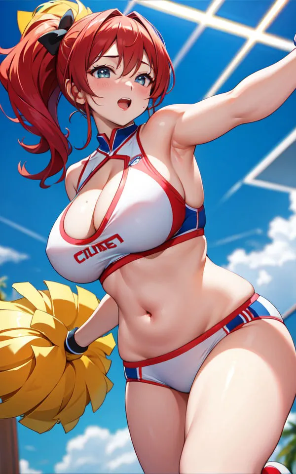 強豪校の男子を釘付け 爆乳すぎるチアガール達