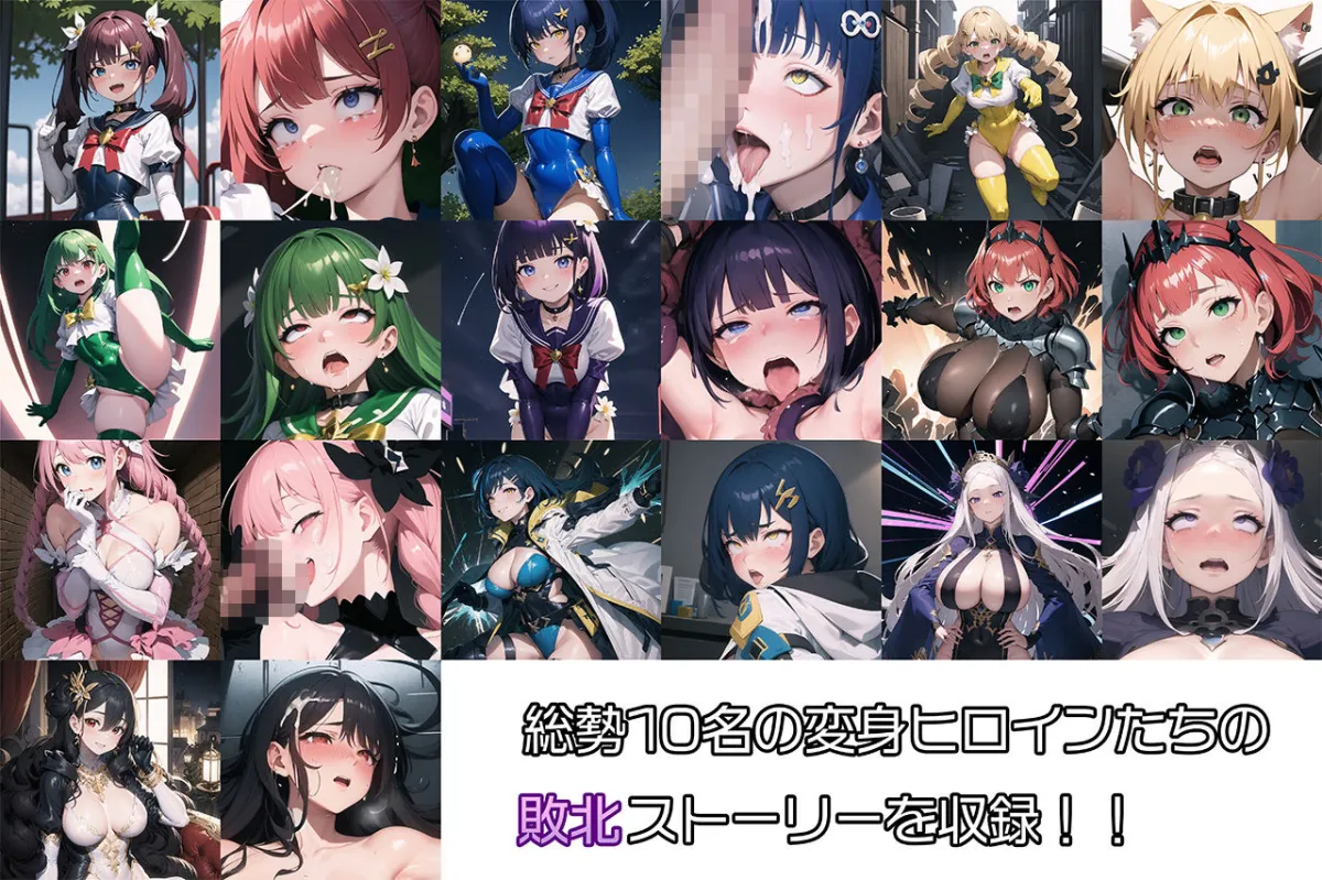 変身ヒロイン敗北CG ショートストーリー