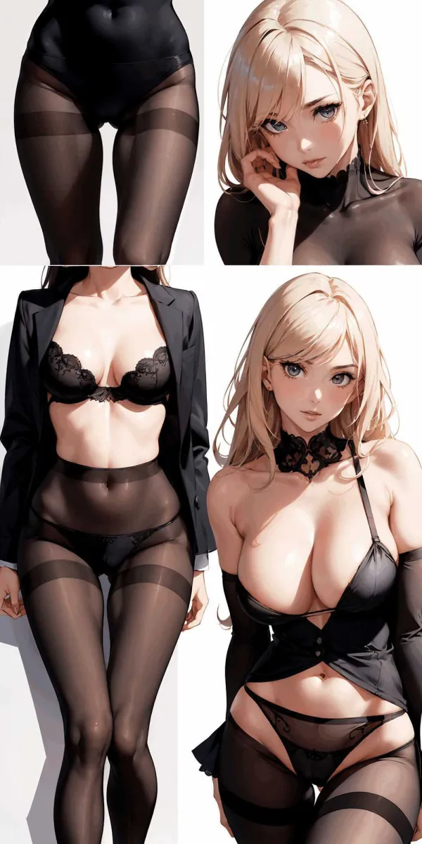 あなたのフェチはどこから？私は脚から。それなら黒のストッキング〜フェチの為のイラスト集〜