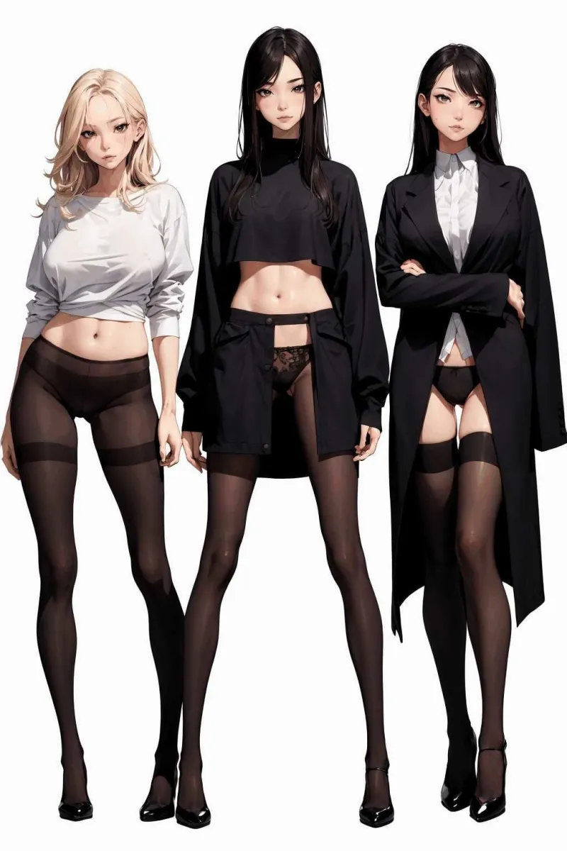 あなたのフェチはどこから？私は脚から。それなら黒のストッキング〜フェチの為のイラスト集〜