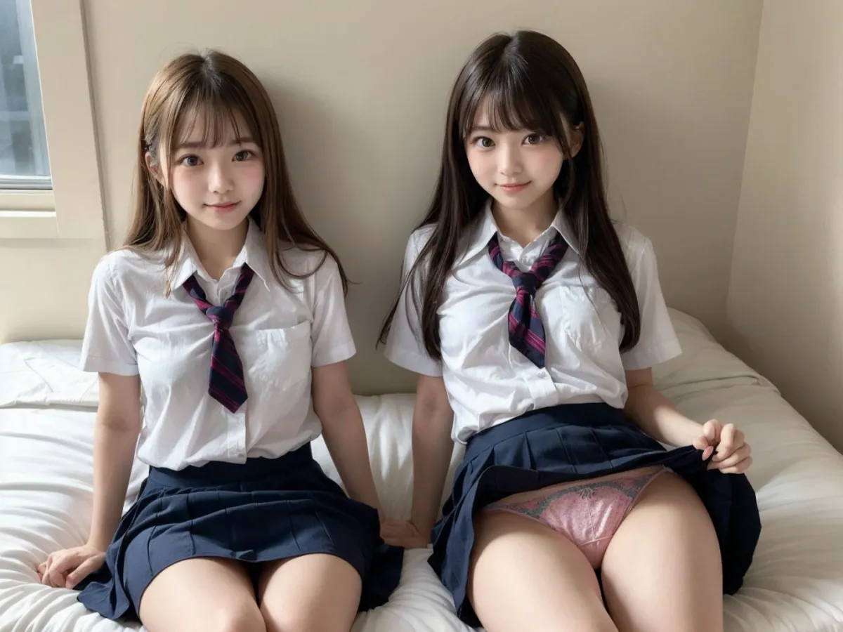 家出JK2人 泊めたら××してくれた