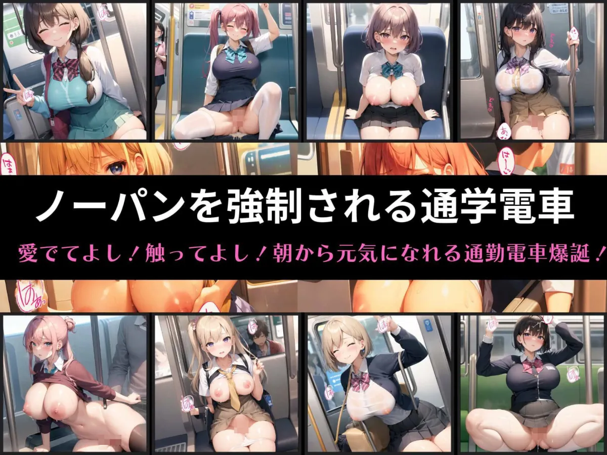 ノーパン痴漢公認電車3〜朝から元気になれる通勤電車〜【美麗大ボリューム480枚収録！！】