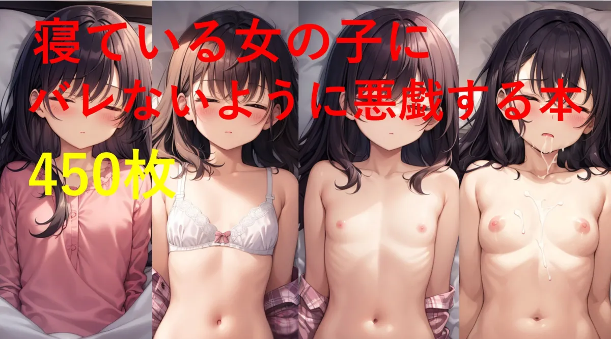 寝ている女の子にバレないように悪戯する本