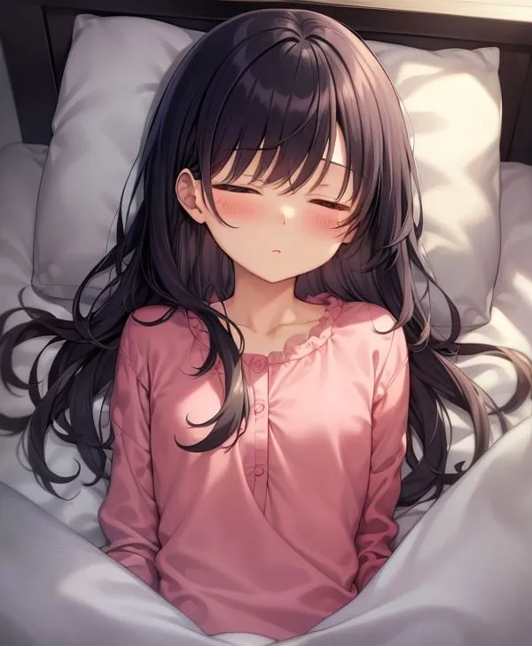 寝ている女の子にバレないように悪戯する本