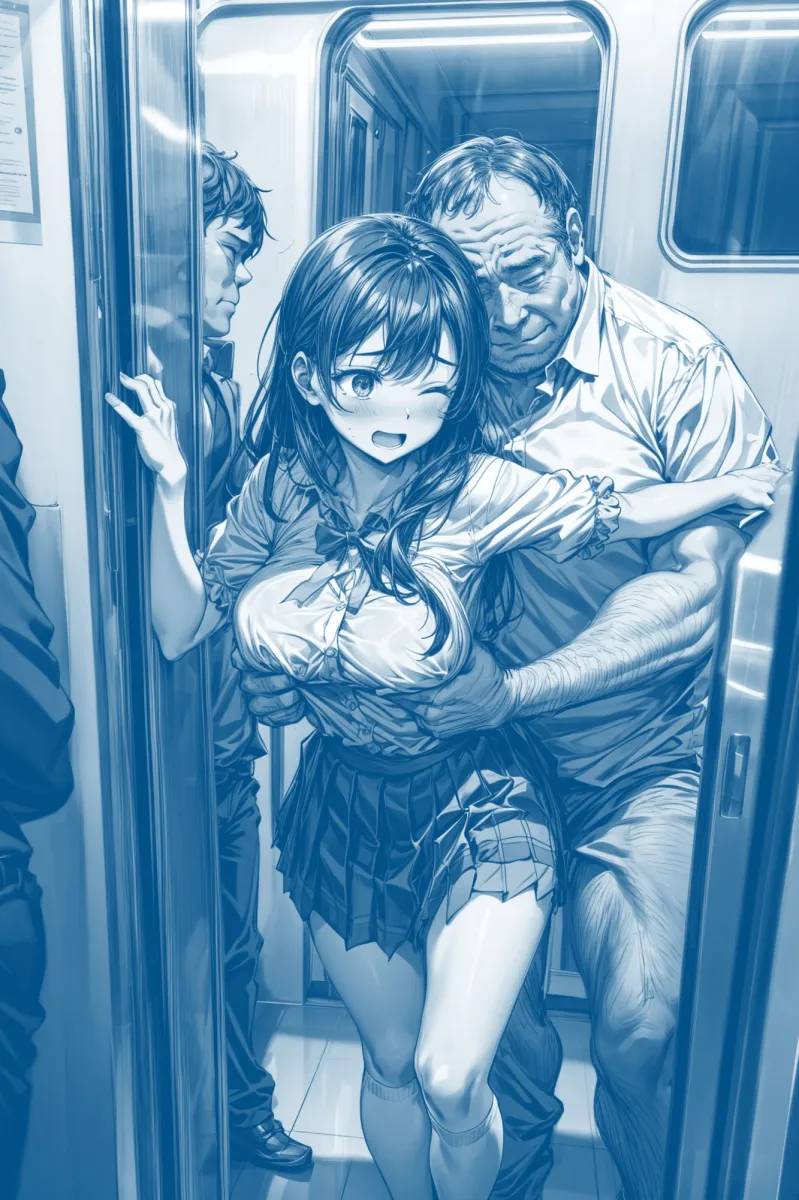 怪人痴漢車両 -1両目- 穢された純白の正義の衣