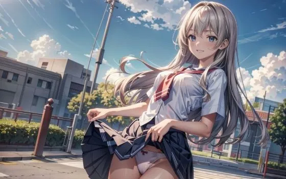 JKにお願いしてパンツを見せてもらった 〜笑顔編〜 Part1