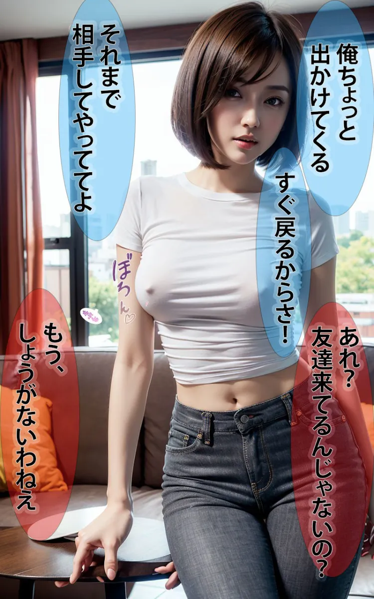 筆おろしするスリム巨乳母