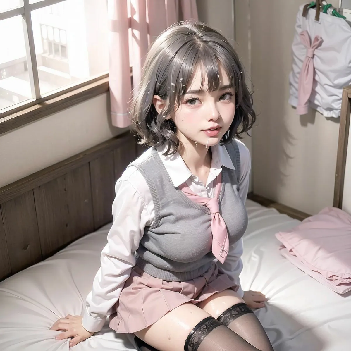 【132枚】痴女女子校生が部屋でオナニー 女子校生のエッチな部屋3