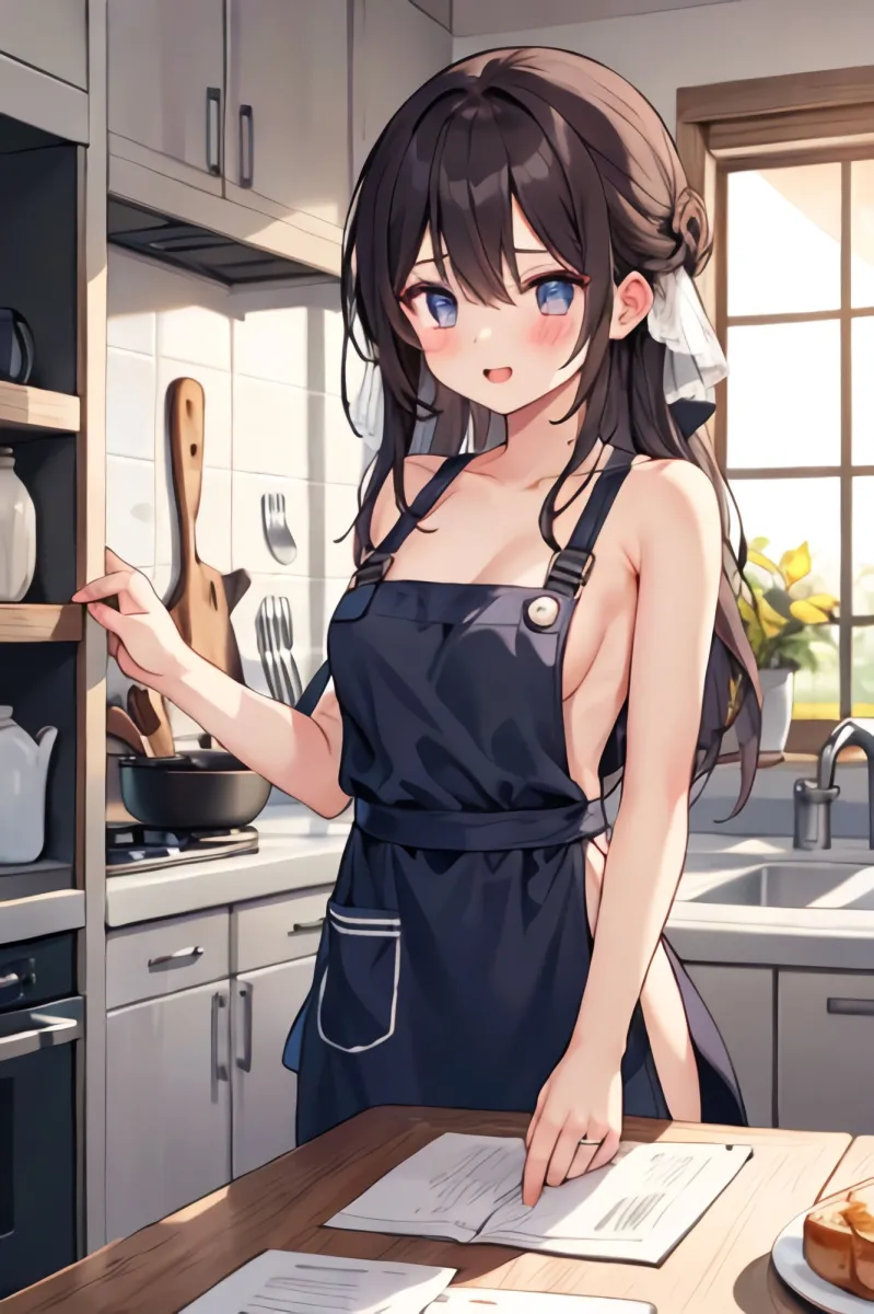 裸エプロン人妻達を後ろからヤる楽しみ