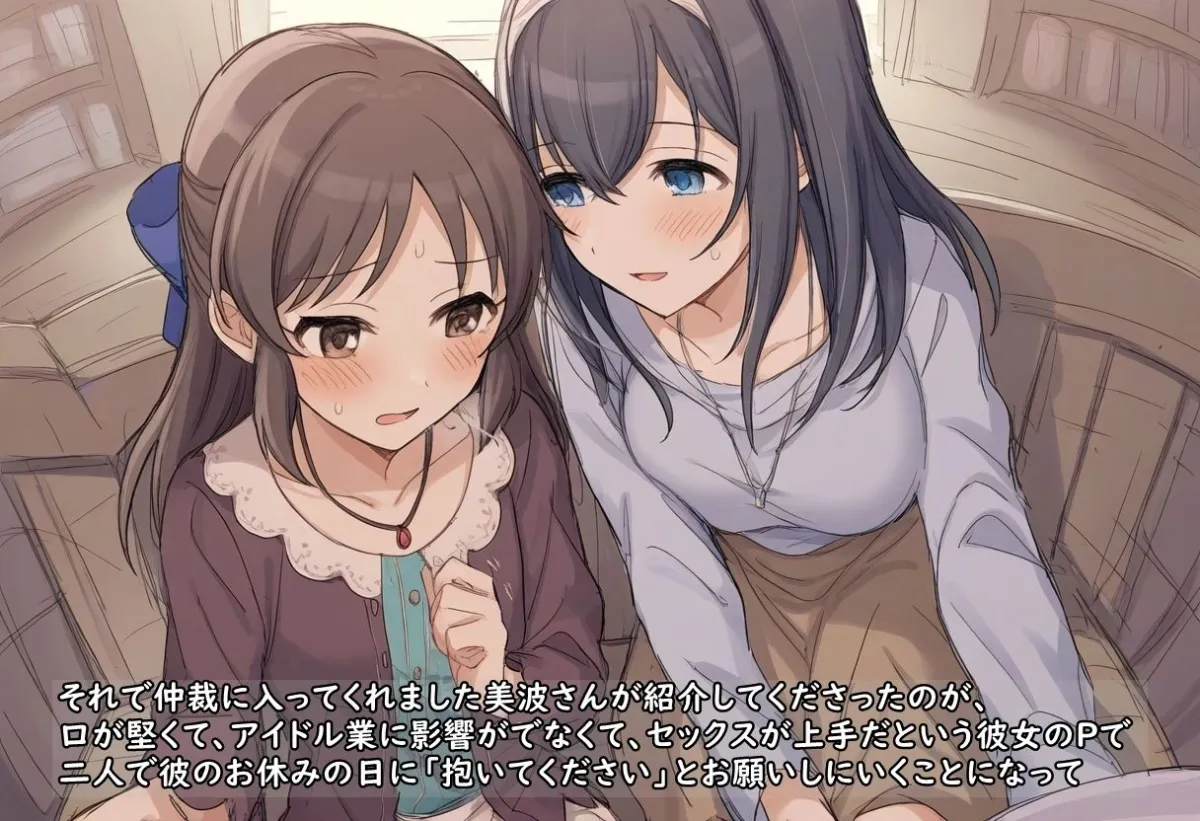 ユリハサ！ アイマス版2 姉妹みたいなアイドルが実は百合ってて男のことも性教育してほしいと頼み込まれました