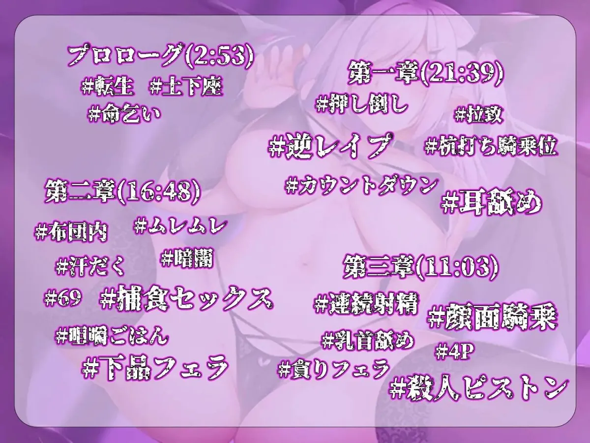 【逆レイプ】【耳舐め】『転生直後に淫魔に遭遇！？〜サキュバスエンカウント〜』理不尽な性の暴力で性奴隷になっちゃった僕