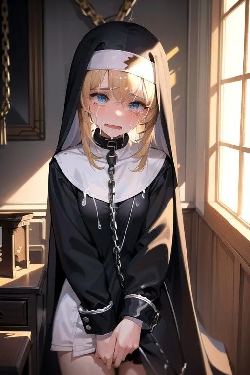 修道女の女子校生が拘束され強制高圧中出しされる