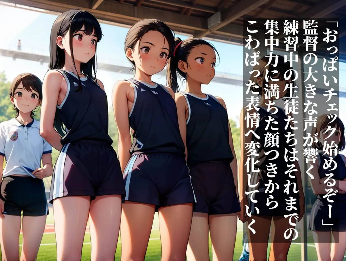 少女に貧乳丸出しの練習を強制する女子陸上部