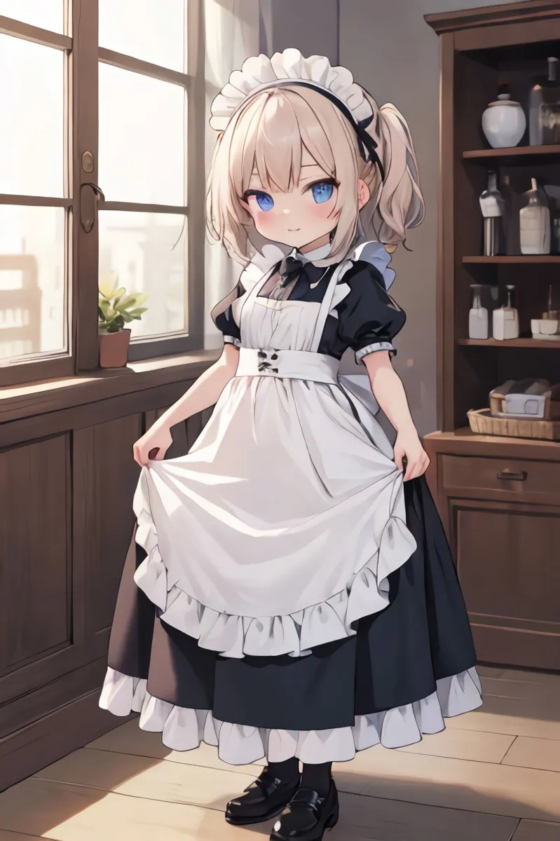 つるぺたメイドにガッツリ中出し