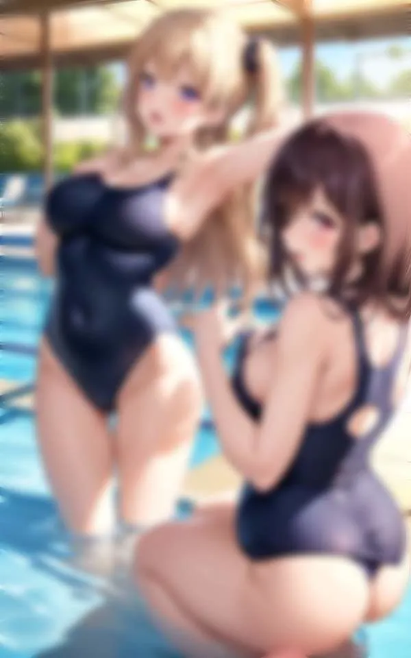 女子校の水泳部 僕が男1人コーチに 生徒のお尻に僕のあそこが・・・