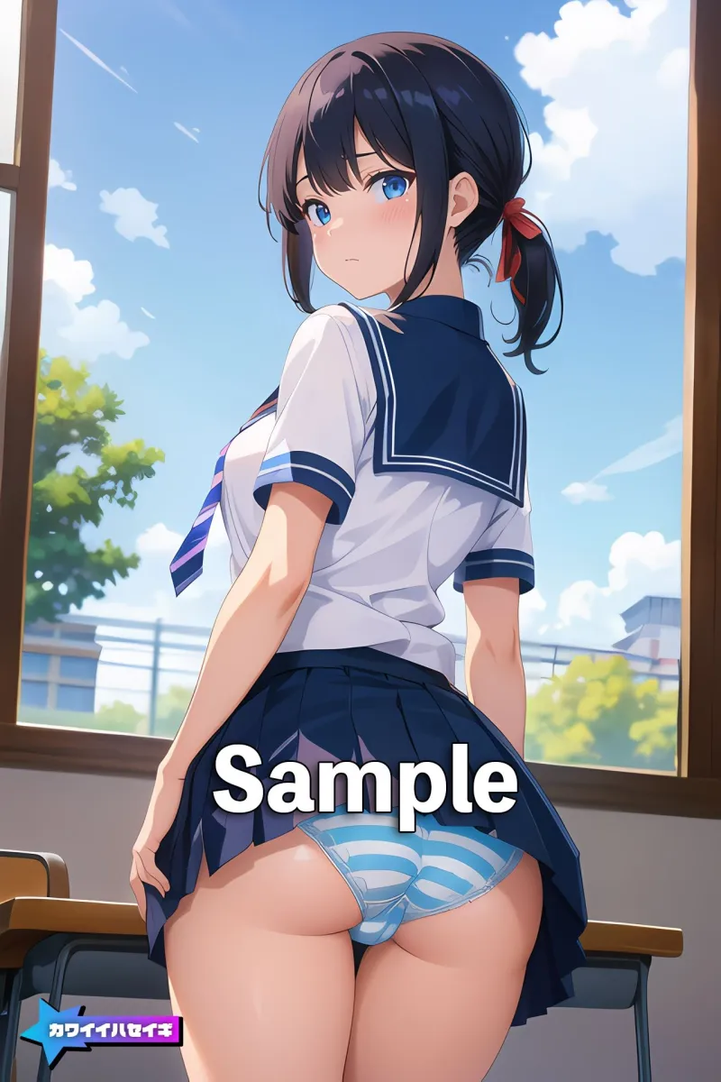 制服女子のパンツ姿（セリフ入り有り）