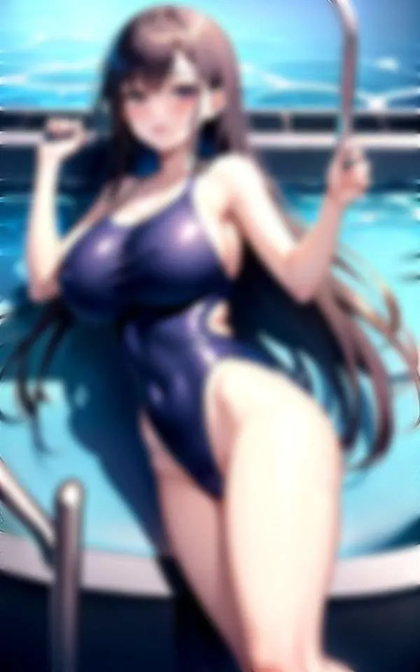 超乳スク水 スク水の中はぐっしょり濡れ濡れ