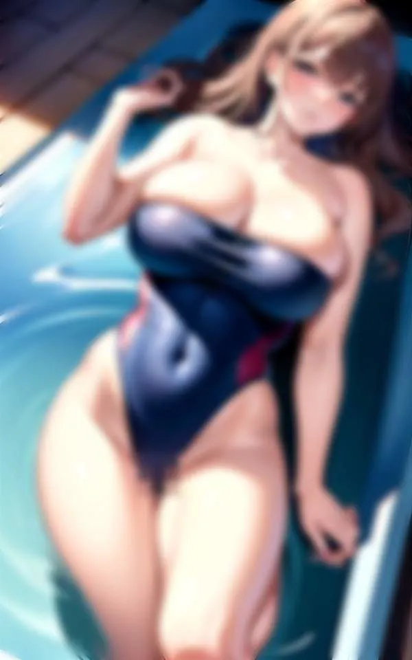 超乳スク水 スク水の中はぐっしょり濡れ濡れ