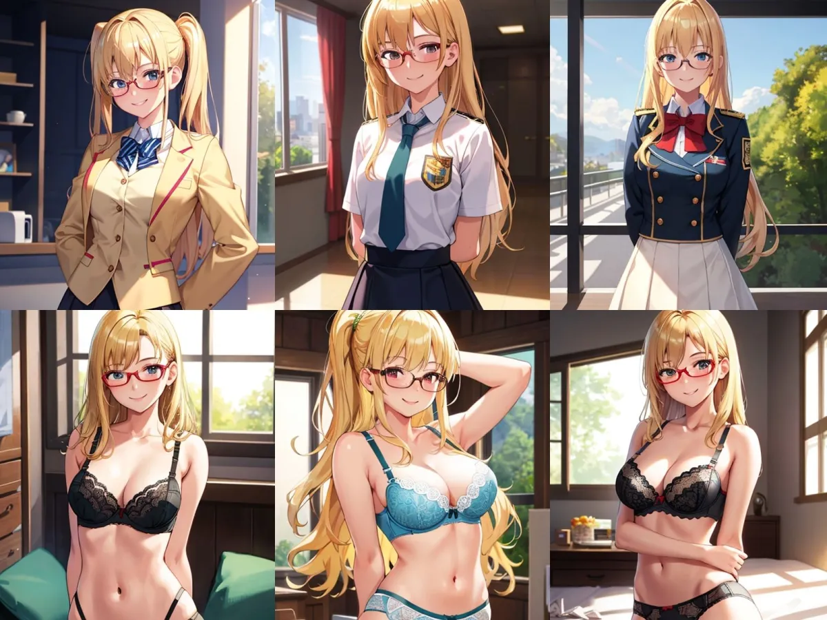 金髪メガネっ娘JKが中出しセックスで孕みボテ腹になるまで