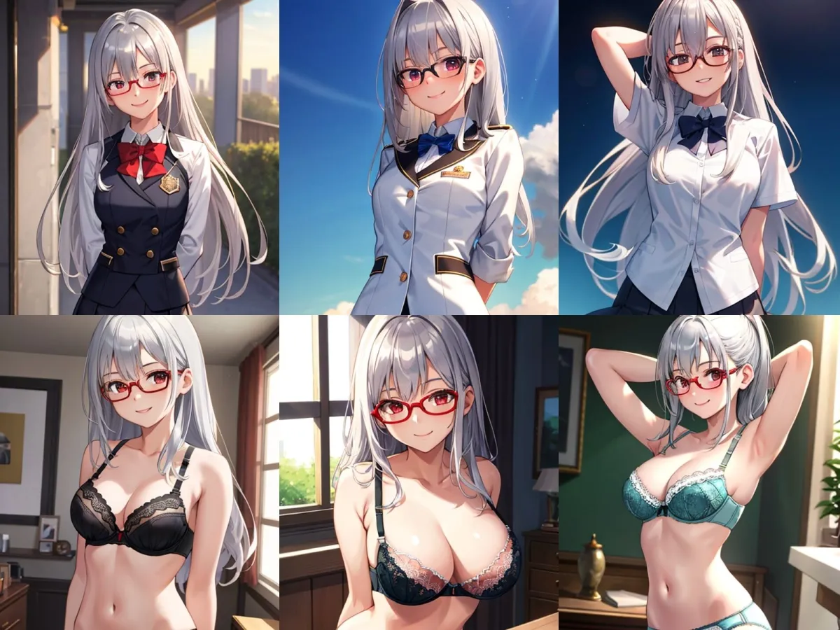 銀髪メガネっ娘JKが中出しセックスで孕みボテ腹になるまで