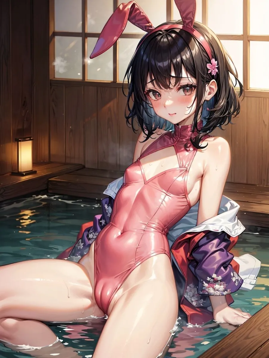 仲良し兄妹が、温泉旅館で即売会用の写真を撮るCG集