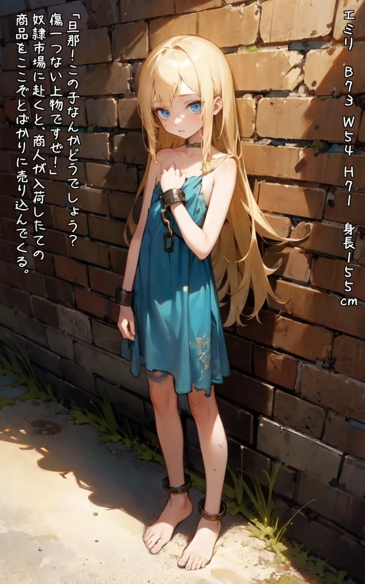 華奢で肉付きがよくない女の子を奴隷市場で買ってきた