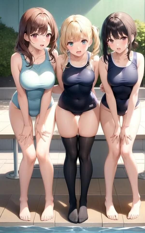 レベルが高い女子高のプールでエッチな写真撮影102枚