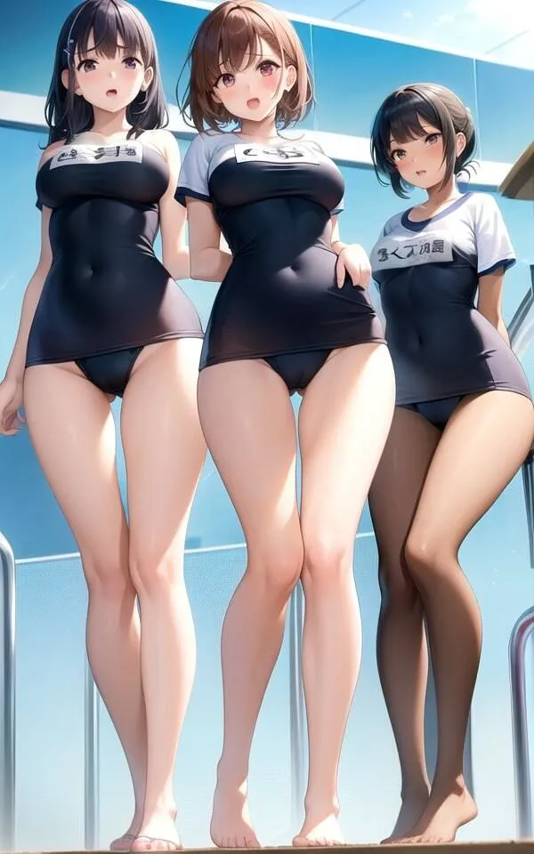 レベルが高い女子高のプールでエッチな写真撮影102枚