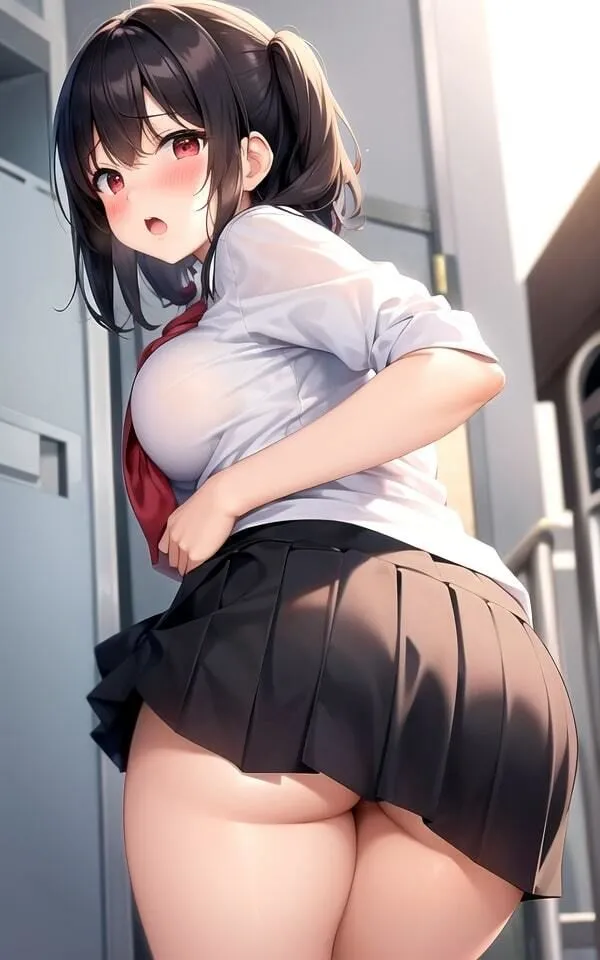 エッチなJKがお尻を突き出して誘惑してきたら…！！