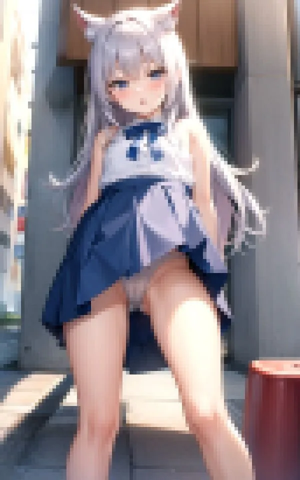 いきなりパンチラ露出