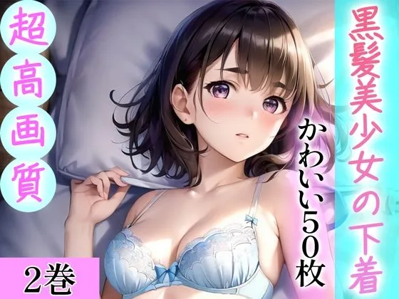 【超高画質グラビア写真集】黒髪美少女の下着。かわいい50枚〜2巻〜