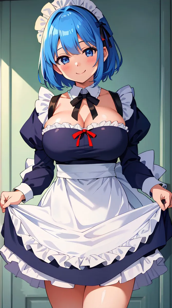 しましまパンツとメイドさん