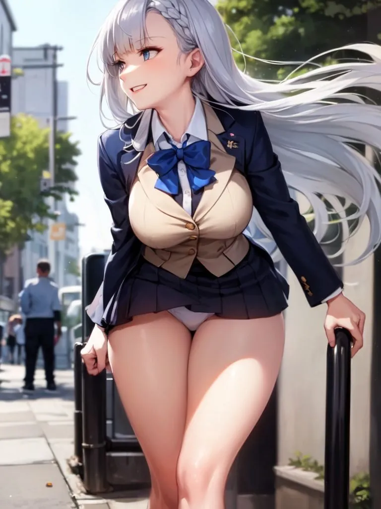 拘束され犯された銀髪JK