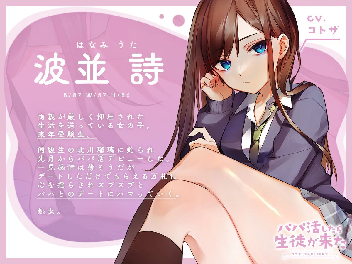 【フォーリーサウンド】パパ活したら生徒が来た 〜ダウナー無気力jkの場合〜