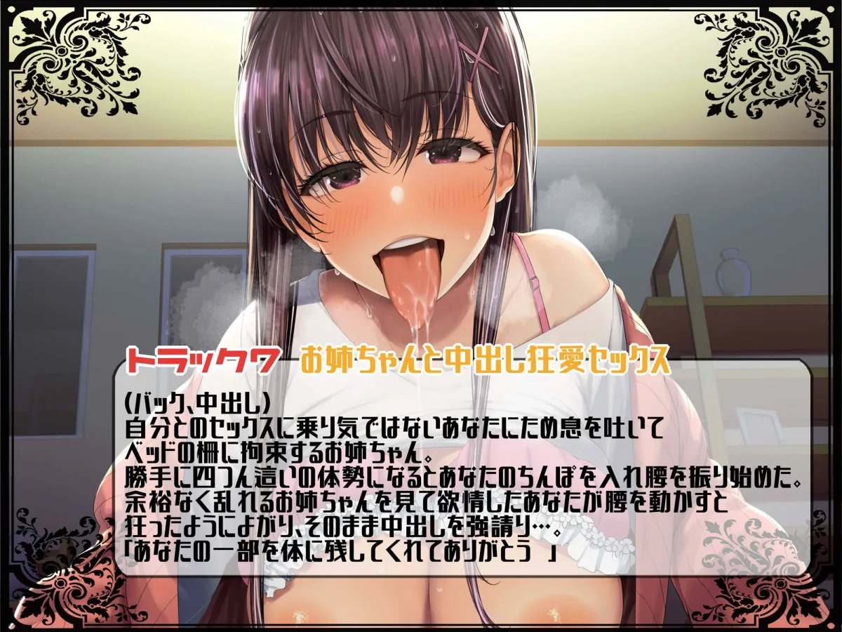 溺愛お姉ちゃんの低音オホ声監禁〜囁き、耳舐め、せっくす〜