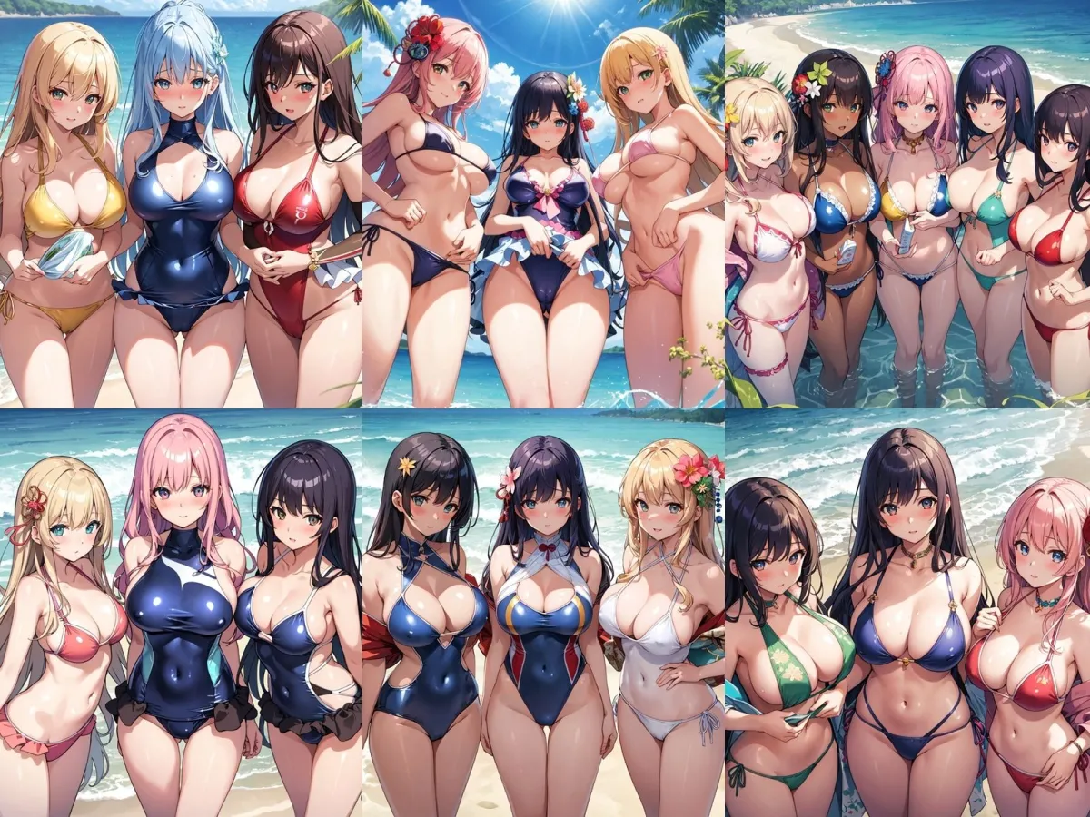 俺だけの水着ハーレムパラダイスをつくってみた