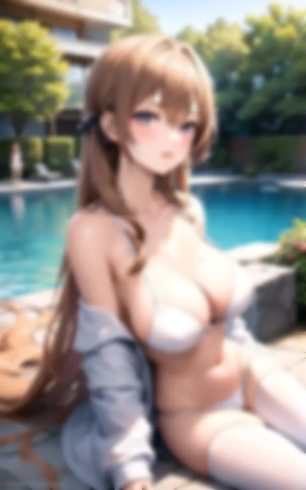 淫乱水着メイドとプールでHなハーレム天国