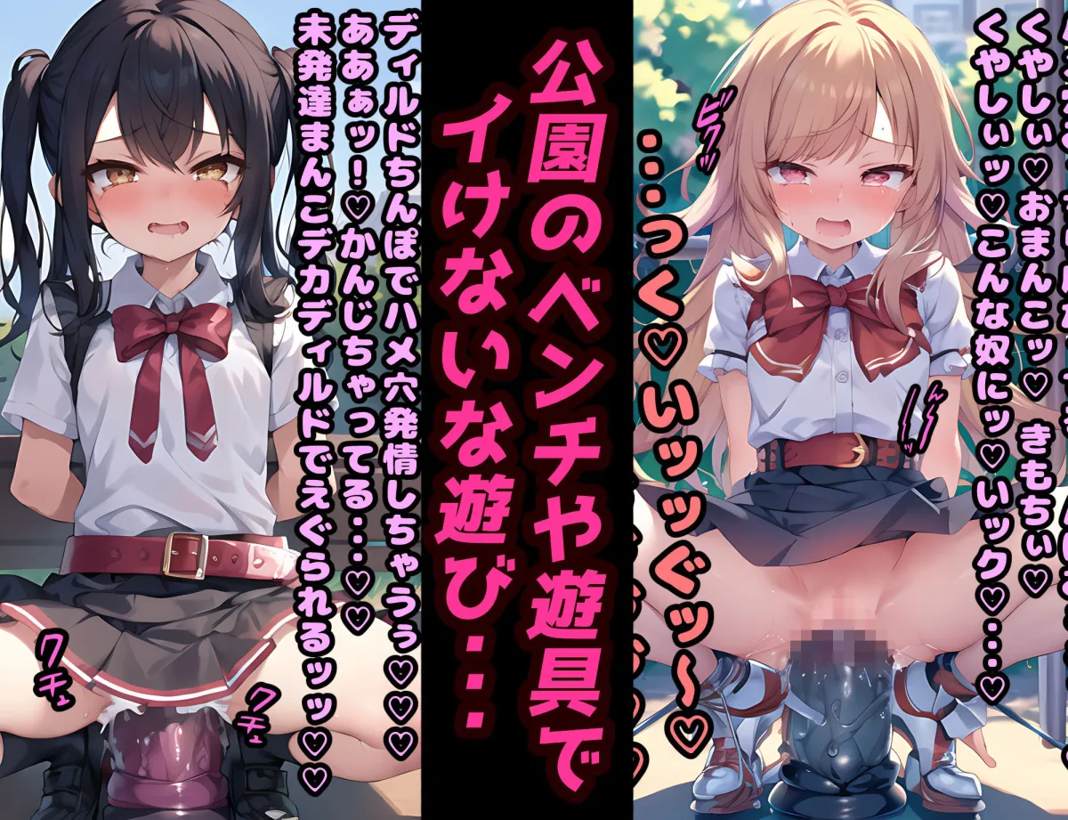 催眠即堕ち公園！生意気なメスガキを徹底わからせ！強要ディルドオナニーでアヘ顔絶頂！