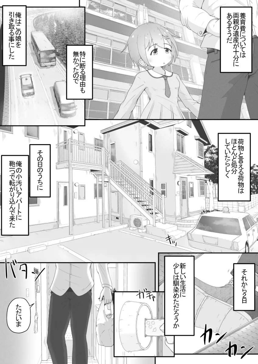 身寄りのない女の子を引き取る事になったので無許可で性奴隷にするお話