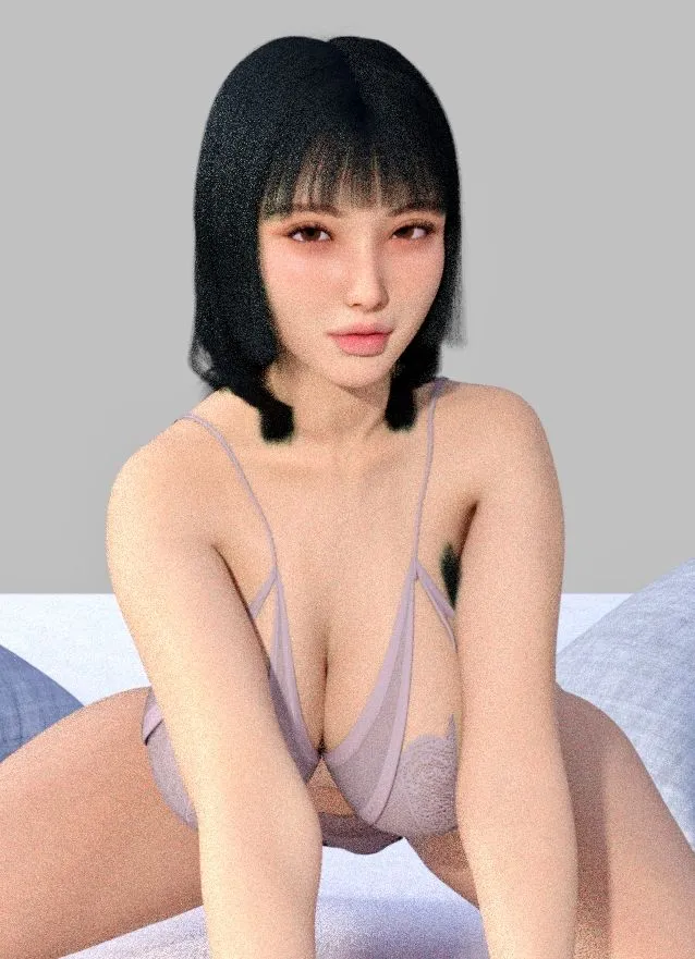 【リアル3D】巨乳美女のふしだらな姿